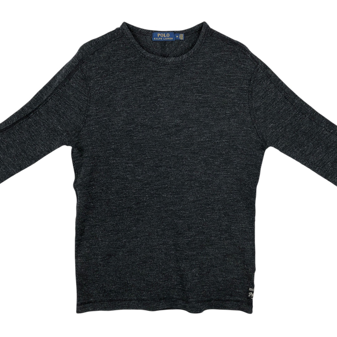 Ralph Lauren POLO RALPH LAUREN Thermal Long-Sleeve T-Shirt, Women's Size M (approx.) unclear Charcoal Vintage Second Hand