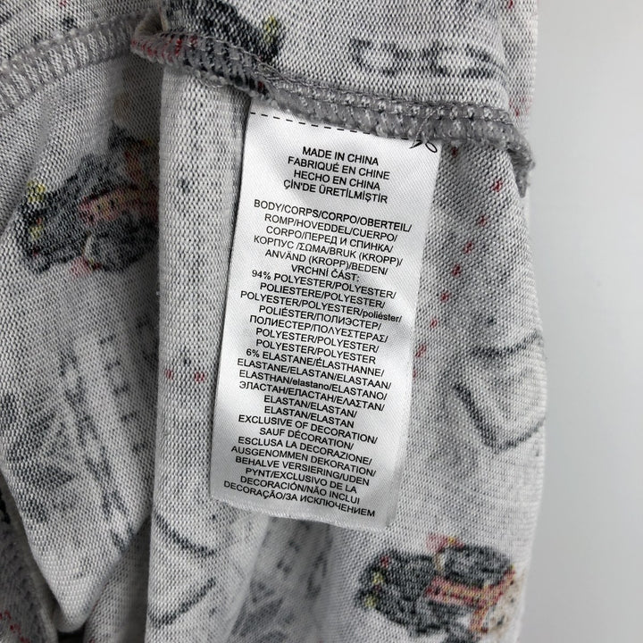 Ralph Lauren POLO RALPH LAUREN all-over print Polo Bear long-sleeved T-shirt, women's size L equivalent. polyester gray type Vintage Second Hand