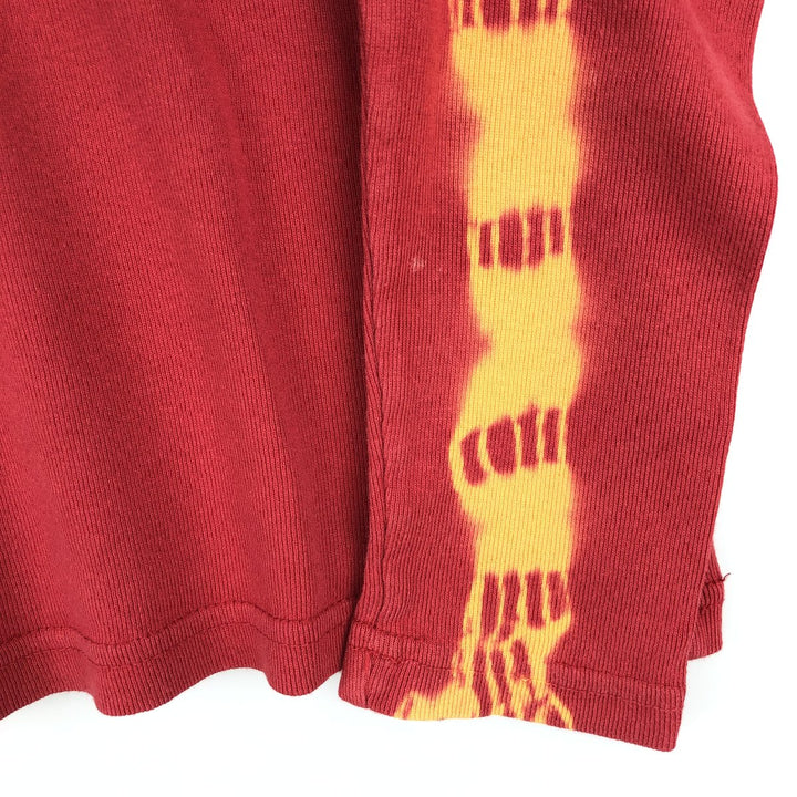 Harley-Davidson Tie-Dye Pattern Eagle Long-Sleeve T-Shirt, Made in USA, Women's Size XL (approx.) cotton red type Vintage Second Hand