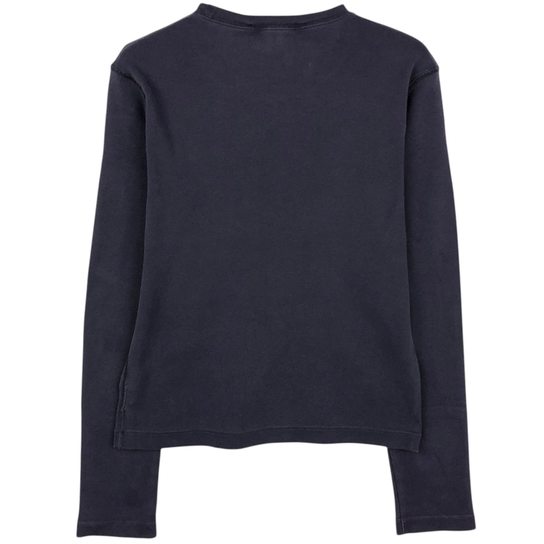 Ralph Lauren RALPH LAUREN SPORT long-sleeved T-shirt, women's size M cotton navy blue type Vintage Second Hand