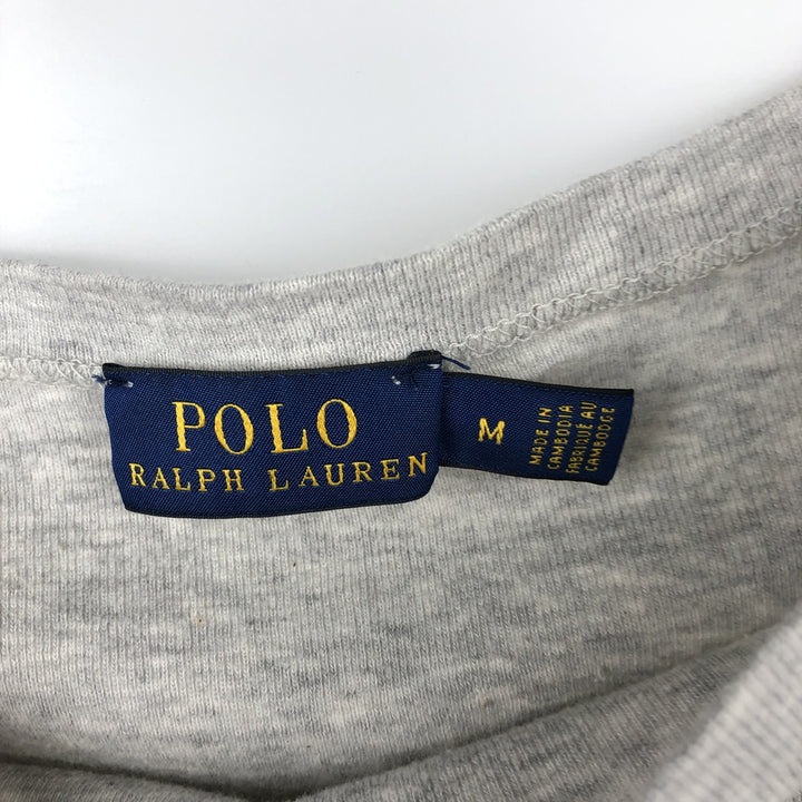 Ralph Lauren POLO RALPH LAUREN Striped Boat Neck Long-Sleeve T-Shirt (Women's Size M) unclear gray type Vintage Second Hand