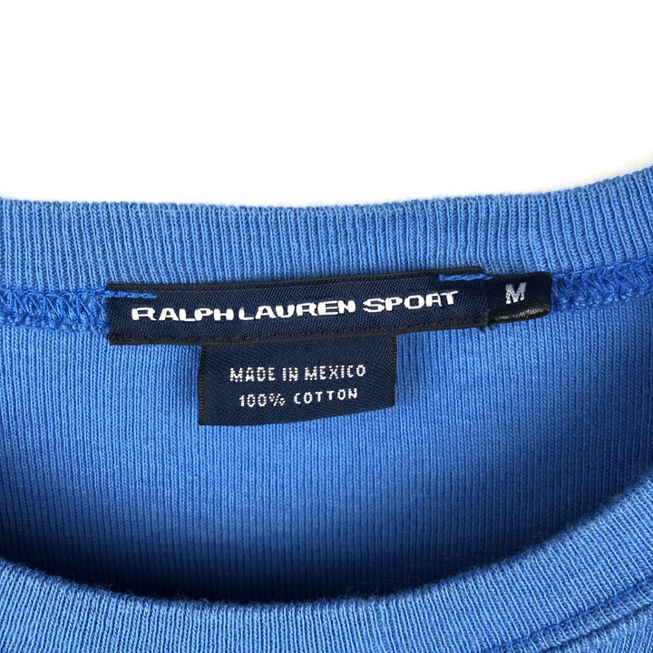 Ralph Lauren RALPH LAUREN SPORT long-sleeved T-shirt, women's size M cotton Blue type light blue Vintage Second Hand