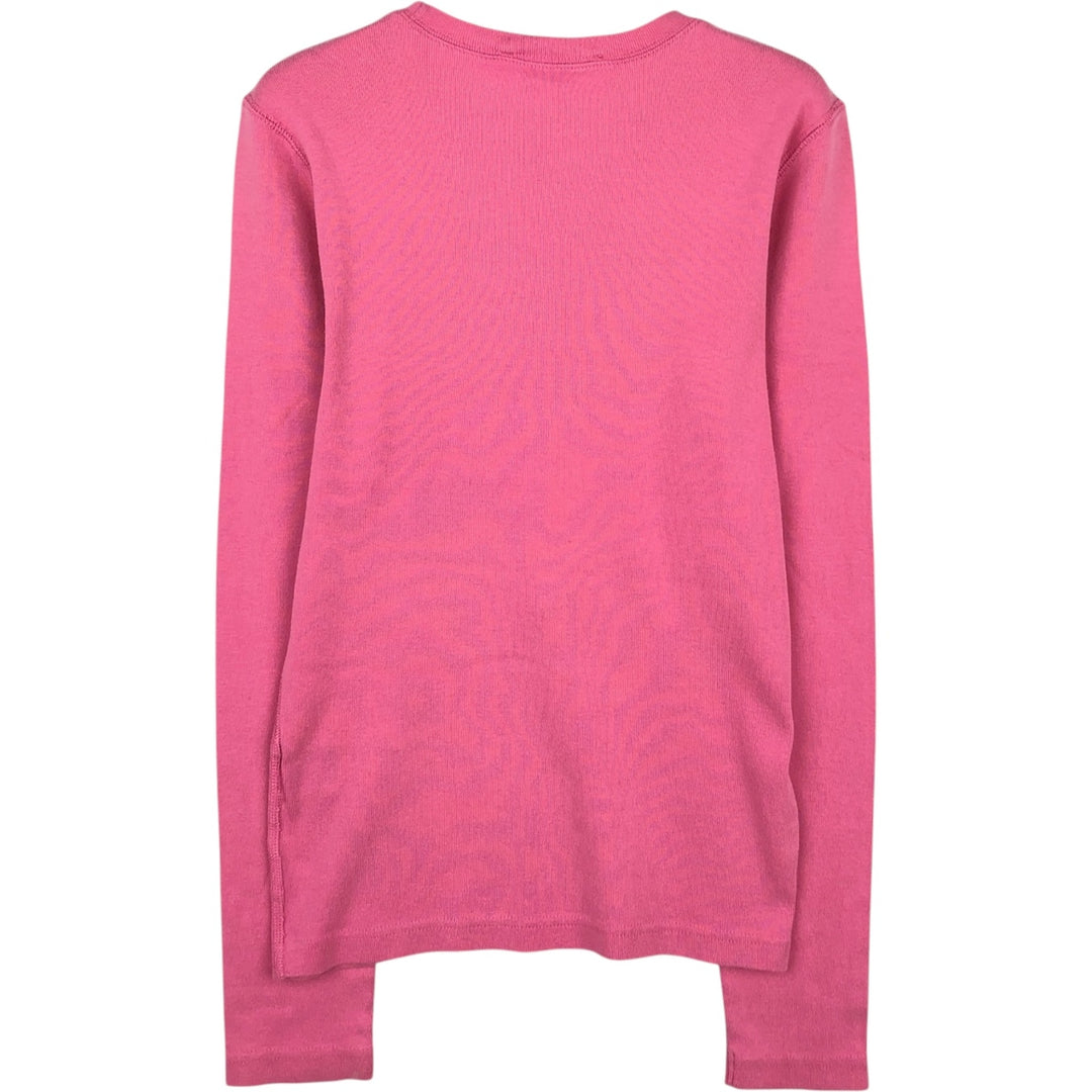 Ralph Lauren RALPH LAUREN SPORT long-sleeved T-shirt, women's size M cotton pink type Vintage Second Hand
