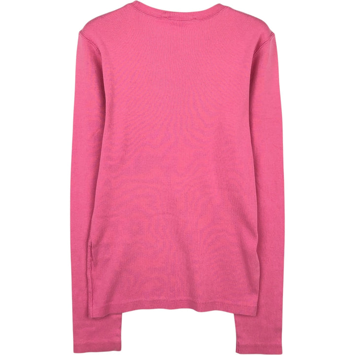 Ralph Lauren RALPH LAUREN SPORT long-sleeved T-shirt, women's size M cotton pink type Vintage Second Hand