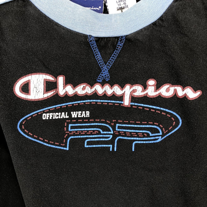 Champion AUTHENTIC ATHLETIC APPAREL Long-Sleeve T-Shirt (Women's Size M) - 2000s cotton black type Vintage Second Hand