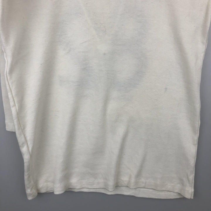 1980'S Textile Prints Knoxville International Exposition 3/4 Sleeve Long T-Shirt, Made in USA, Women's Size L (Equivalent), Vintage polyester pale white type Vintage Second Hand