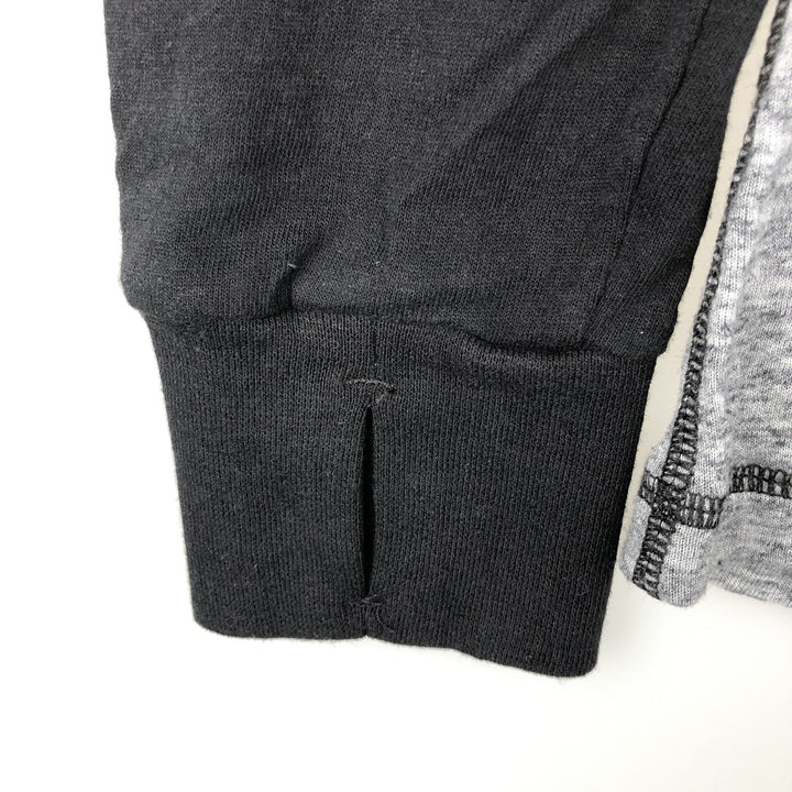 Harley-Davidson Motorcycle Long-Sleeve T-Shirt with Thumbholes and Rhinestones (Women's Size M) polyester gray type Vintage Second Hand