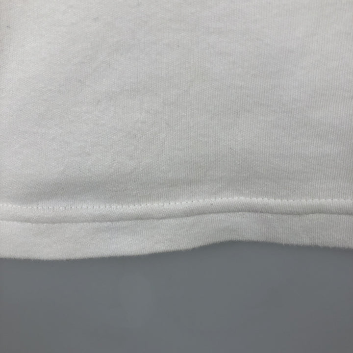 2000'S Harley-Davidson Fire Pattern Eagle Print Motorcycle 3/4 Sleeve V-Neck Long T-Shirt (Women's Size M) cotton white type Vintage Second Hand