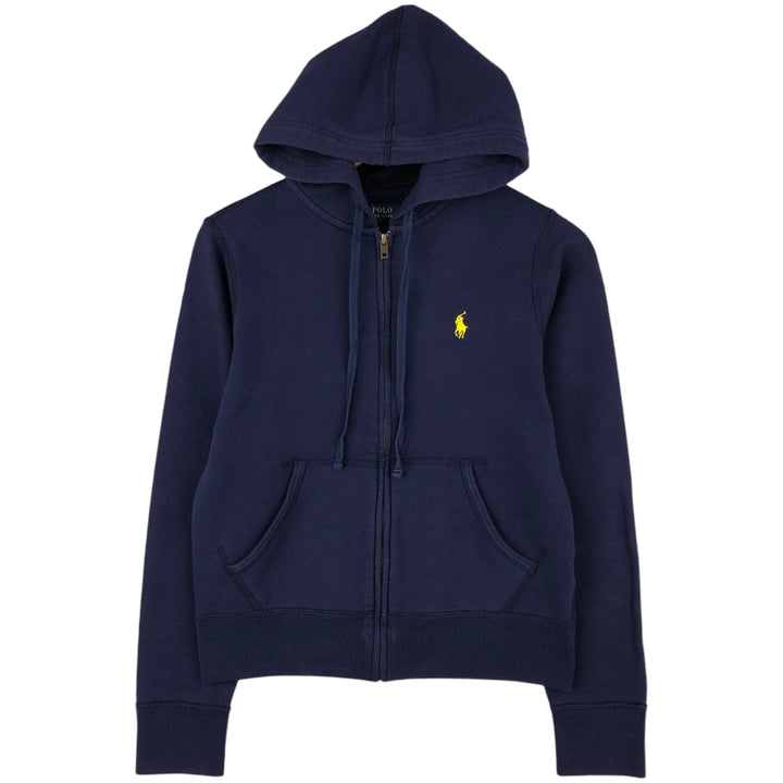 Ralph Lauren POLO RALPH LAUREN Sweat Full-Zip Hoodie, Women's Size M (approx.) cotton navy blue type Vintage Second Hand