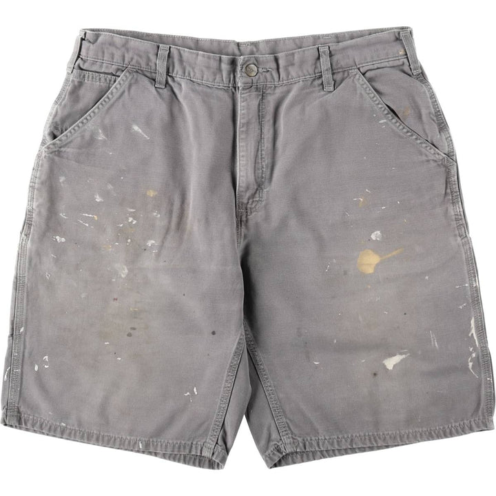 Carhartt Duck Work Shorts, Short Pants, Men's, W36 cotton gray type Vintage Second Hand