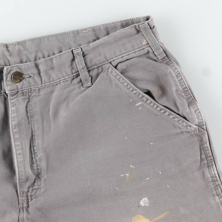 Carhartt Duck Work Shorts, Short Pants, Men's, W36 cotton gray type Vintage Second Hand