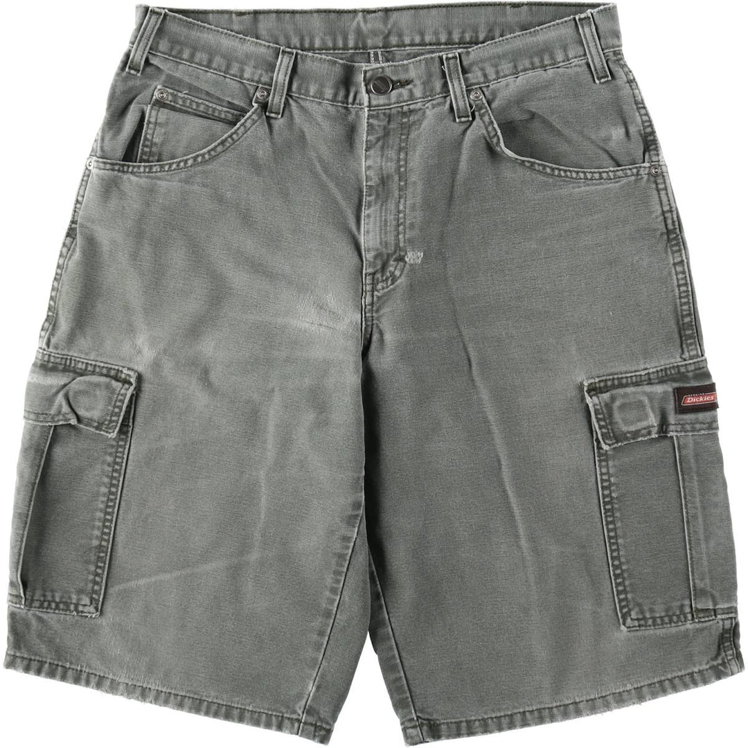 Dickies Duck Cargo Shorts, Men's Size W32 (approx.) cotton Khaki type Vintage Second Hand