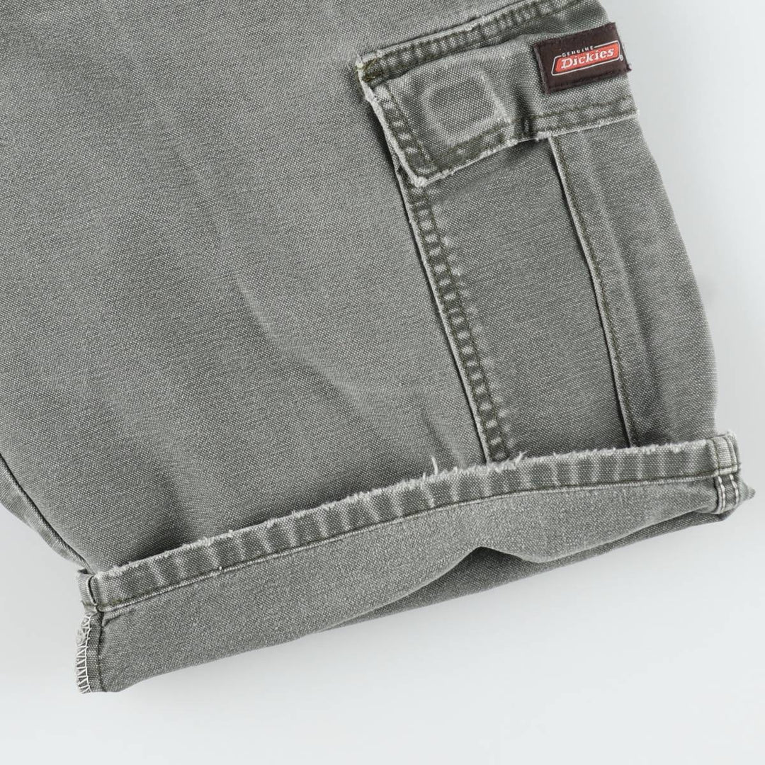 Dickies Duck Cargo Shorts, Men's Size W32 (approx.) cotton Khaki type Vintage Second Hand