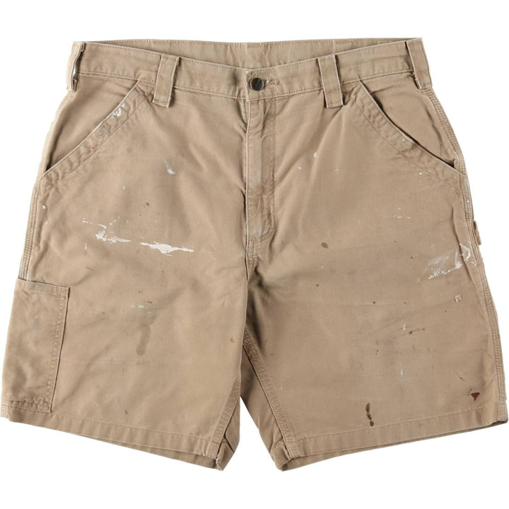 Carhartt ORIGINAL FIT Duck Painter Shorts, Shorts, Men's, W36 equivalent cotton Beige type Vintage Second Hand