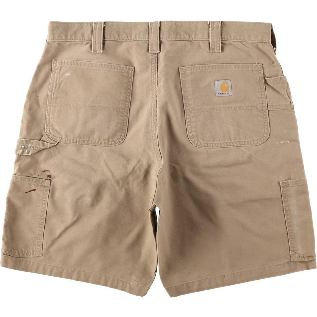 Carhartt ORIGINAL FIT Duck Painter Shorts, Shorts, Men's, W36 equivalent cotton Beige type Vintage Second Hand