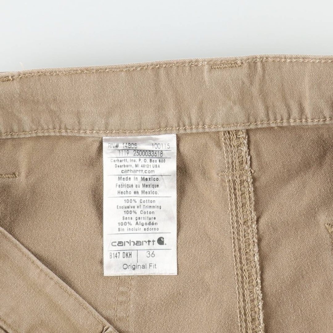 Carhartt ORIGINAL FIT Duck Painter Shorts, Shorts, Men's, W36 equivalent cotton Beige type Vintage Second Hand