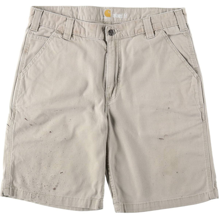 Carhartt Duck Canvas Work Shorts, Men's W35 (approx.) cotton Beige type Vintage Second Hand