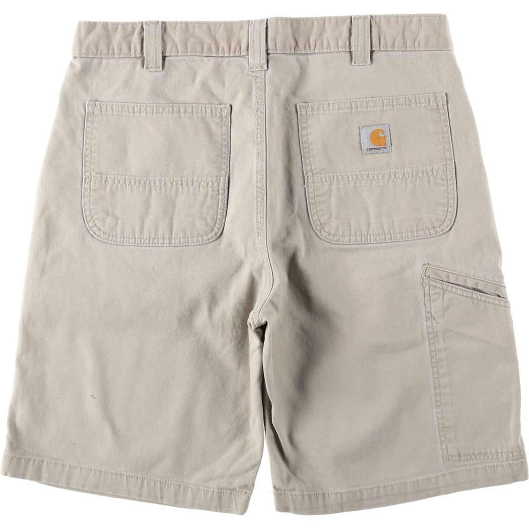 Carhartt Duck Canvas Work Shorts, Men's W35 (approx.) cotton Beige type Vintage Second Hand