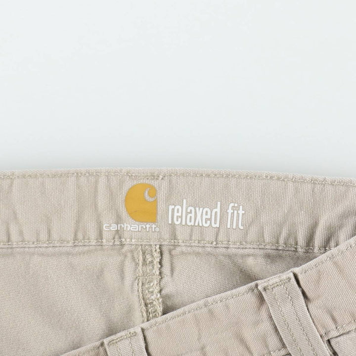 Carhartt Duck Canvas Work Shorts, Men's W35 (approx.) cotton Beige type Vintage Second Hand
