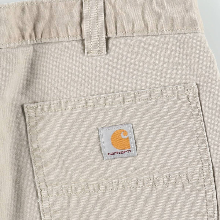 Carhartt Duck Canvas Work Shorts, Men's W35 (approx.) cotton Beige type Vintage Second Hand