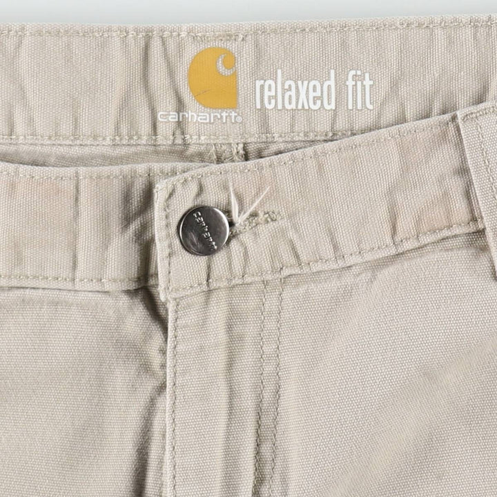 Carhartt Duck Canvas Work Shorts, Men's W35 (approx.) cotton Beige type Vintage Second Hand