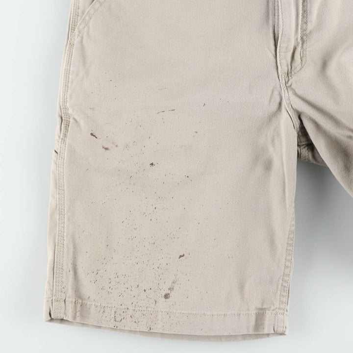 Carhartt Duck Canvas Work Shorts, Men's W35 (approx.) cotton Beige type Vintage Second Hand