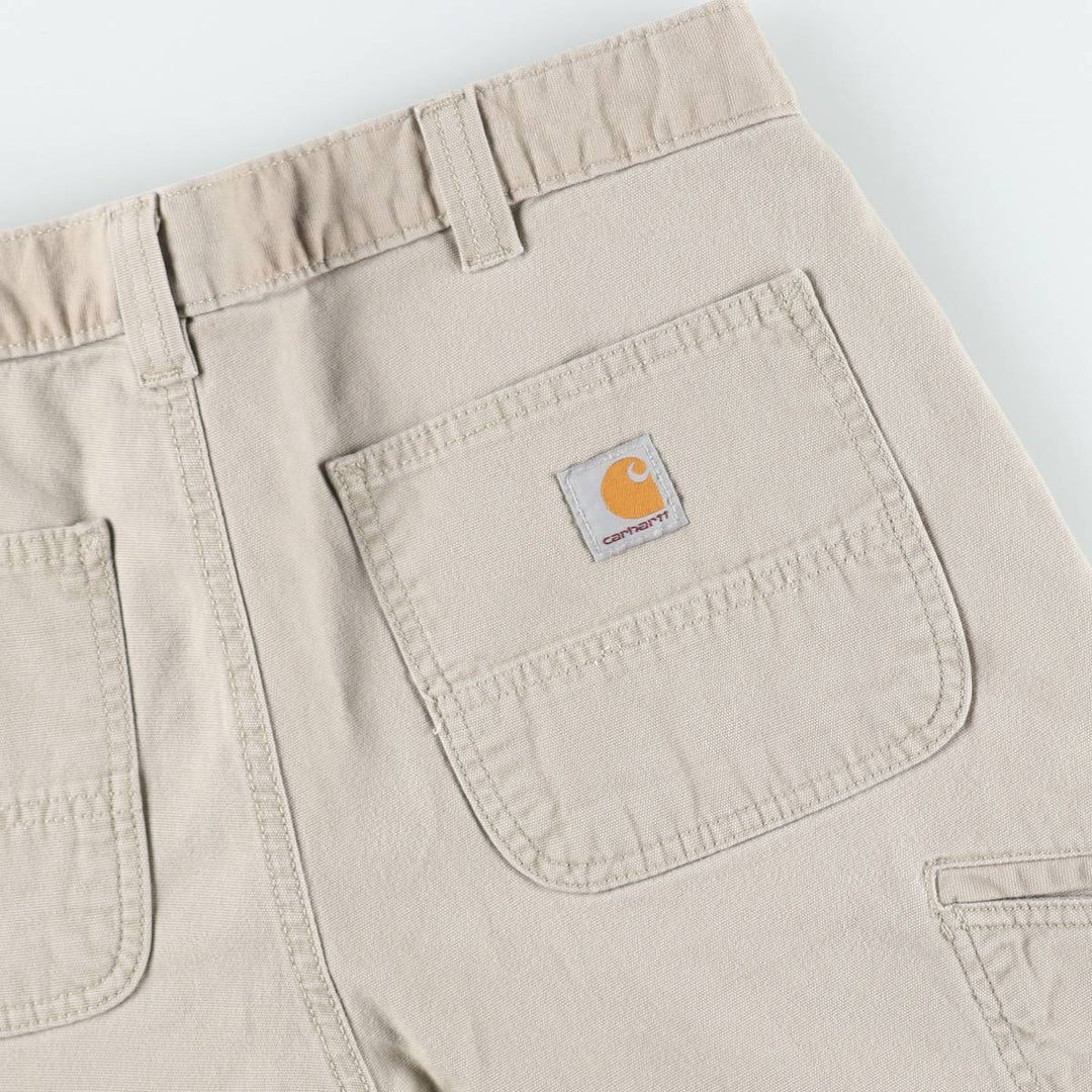 Carhartt Duck Canvas Work Shorts, Men's W35 (approx.) cotton Beige type Vintage Second Hand