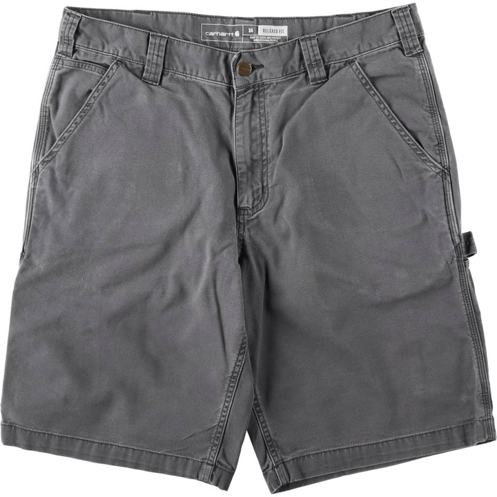 Carhartt Relaxed Fit Duck Canvas Painter Shorts, Men's W35 (approx.) cotton gray type Vintage Second Hand
