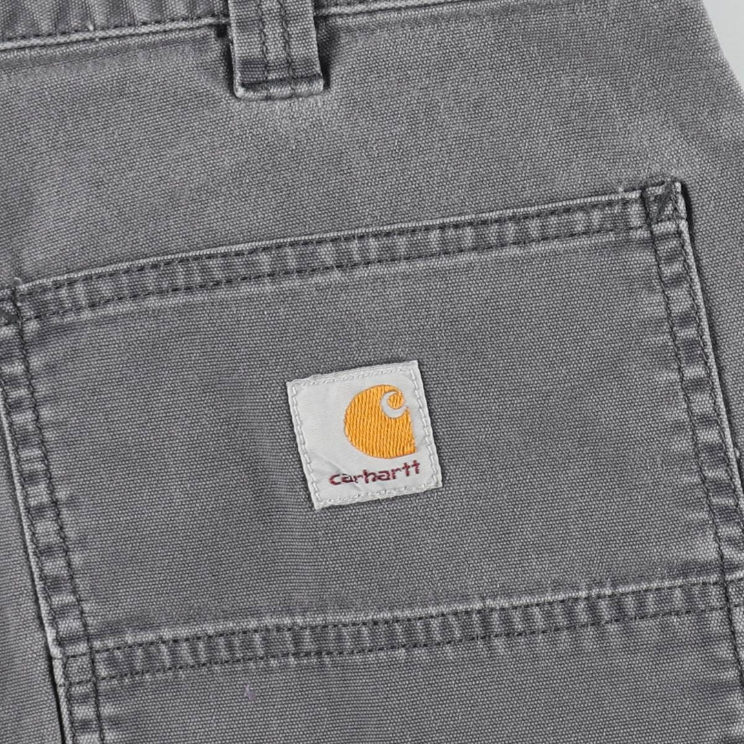 Carhartt Relaxed Fit Duck Canvas Painter Shorts, Men's W35 (approx.) cotton gray type Vintage Second Hand