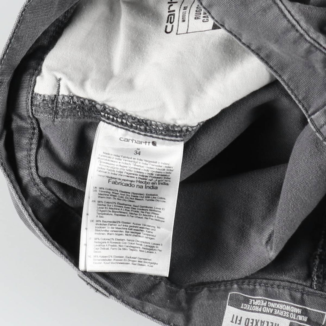 Carhartt Relaxed Fit Duck Canvas Painter Shorts, Men's W35 (approx.) cotton gray type Vintage Second Hand