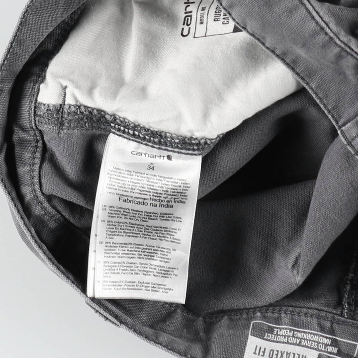 Carhartt Relaxed Fit Duck Canvas Painter Shorts, Men's W35 (approx.) cotton gray type Vintage Second Hand