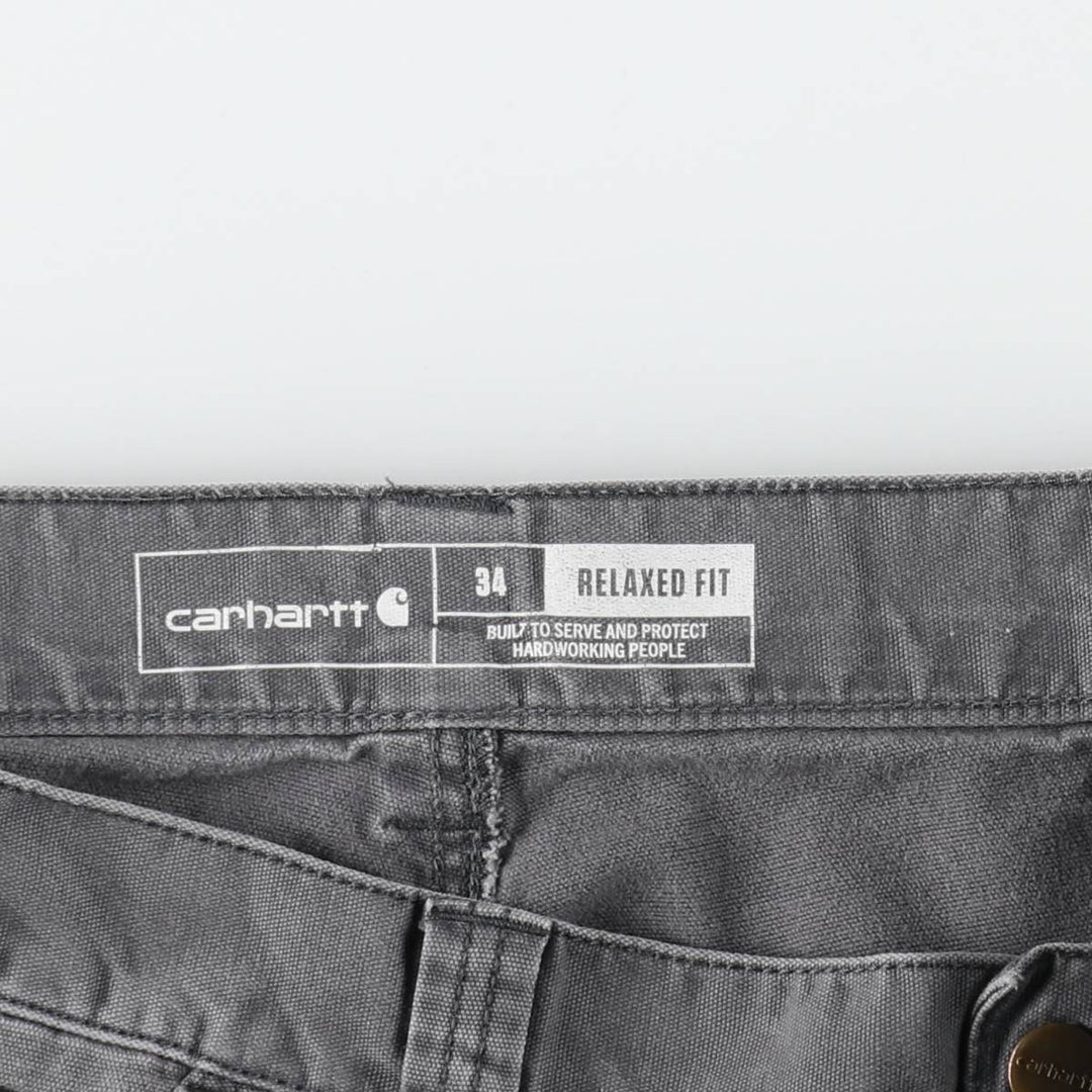 Carhartt Relaxed Fit Duck Canvas Painter Shorts, Men's W35 (approx.) cotton gray type Vintage Second Hand