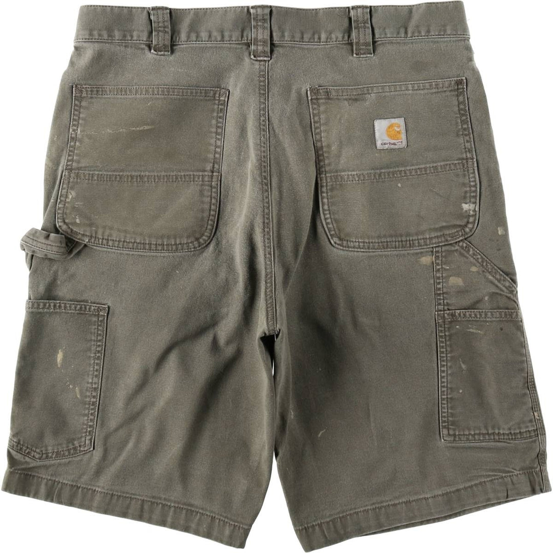 Carhartt Relaxed Fit Duck Painter Shorts, Men's, W34 equivalent cotton Khaki type Vintage Second Hand