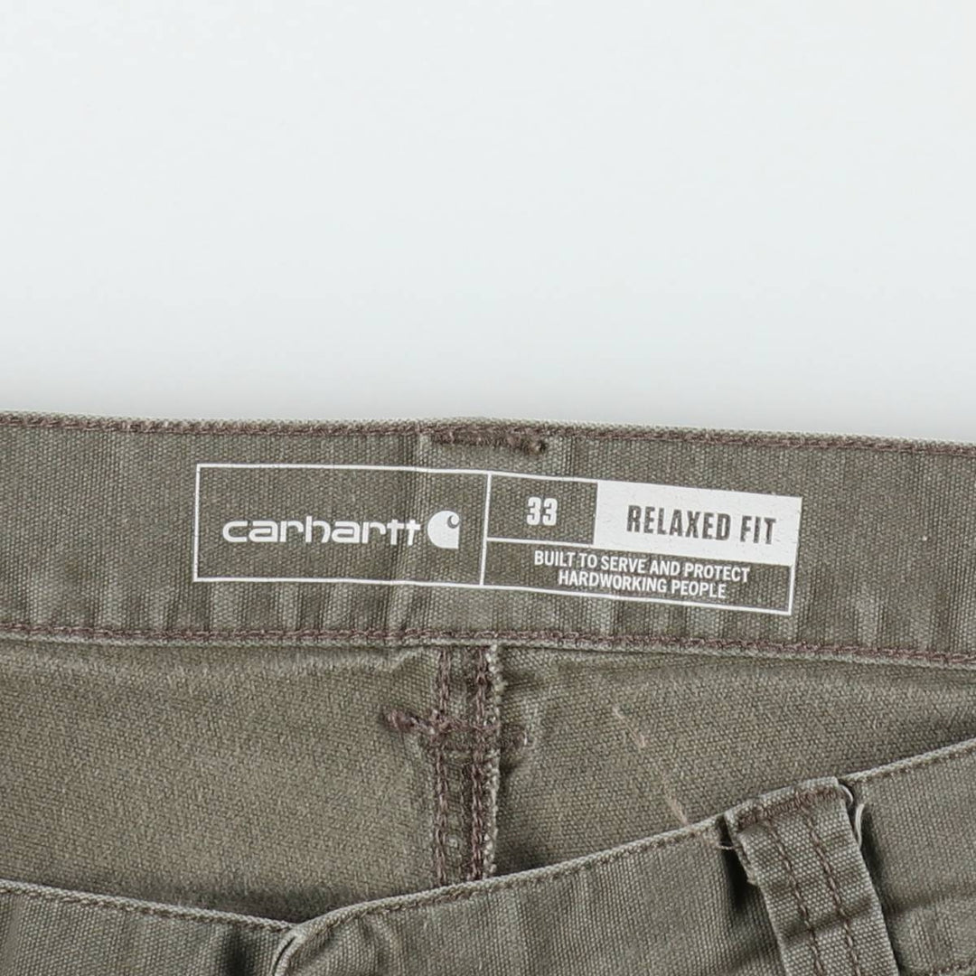 Carhartt Relaxed Fit Duck Painter Shorts, Men's, W34 equivalent cotton Khaki type Vintage Second Hand