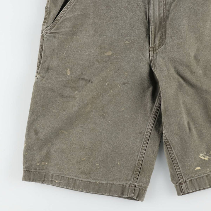 Carhartt Relaxed Fit Duck Painter Shorts, Men's, W34 equivalent cotton Khaki type Vintage Second Hand