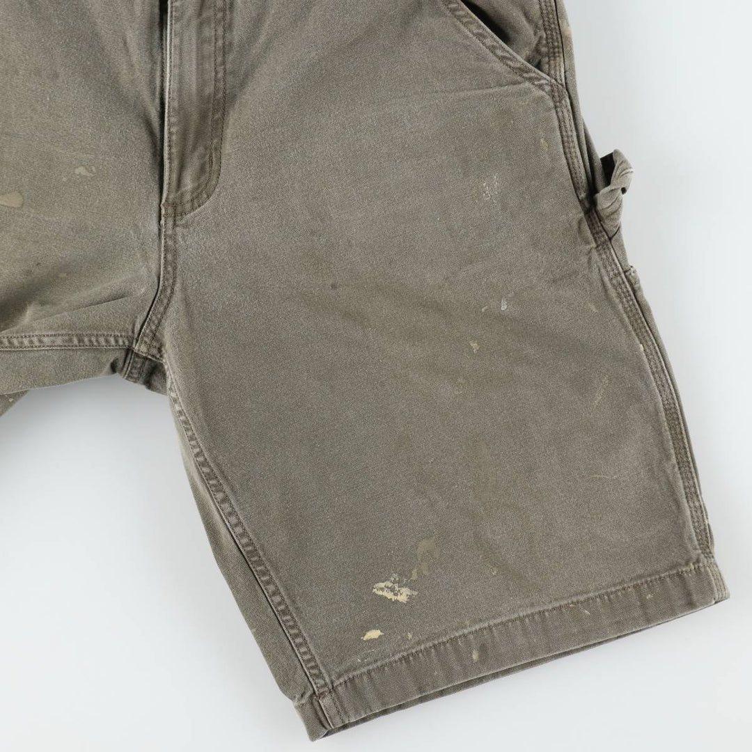 Carhartt Relaxed Fit Duck Painter Shorts, Men's, W34 equivalent cotton Khaki type Vintage Second Hand