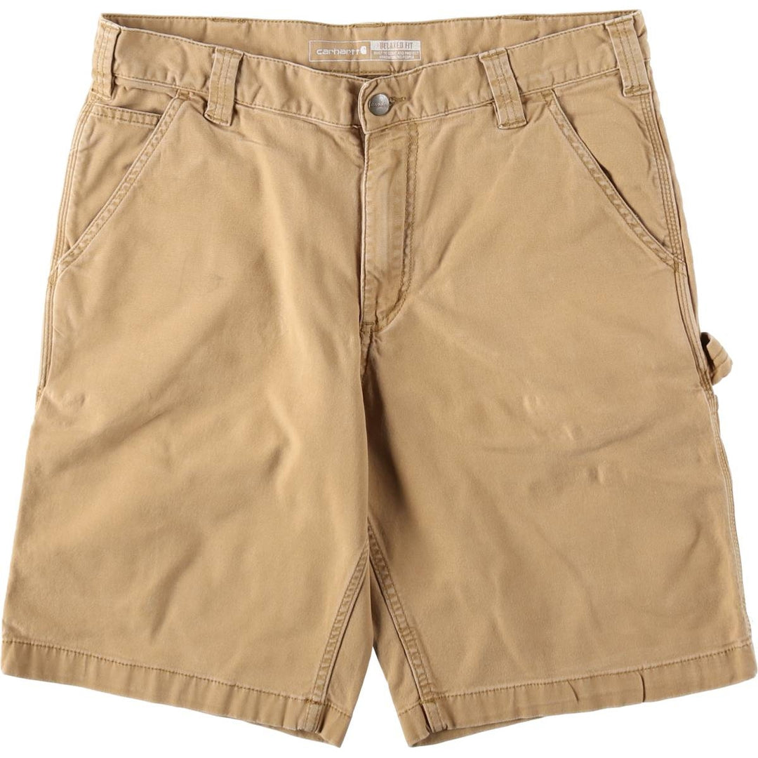 Carhartt Relaxed Fit Duck Painter Shorts, Shorts, Men's, W34 equivalent cotton Beige type Vintage Second Hand