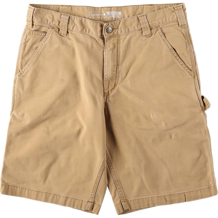 Carhartt Relaxed Fit Duck Painter Shorts, Shorts, Men's, W34 equivalent cotton Beige type Vintage Second Hand