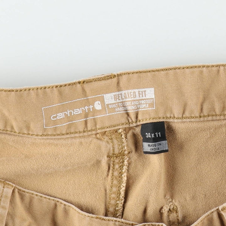 Carhartt Relaxed Fit Duck Painter Shorts, Shorts, Men's, W34 equivalent cotton Beige type Vintage Second Hand