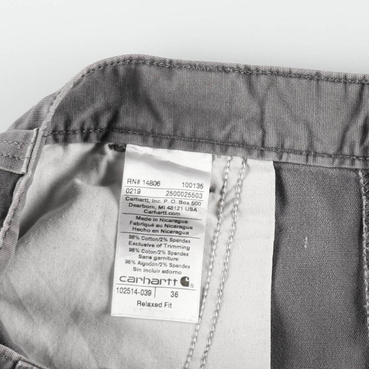 Carhartt Relaxed Fit Duck Work Shorts, Short Pants, Men's, W37 cotton gray type Vintage Second Hand