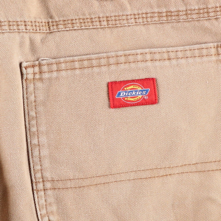 Dickies Relaxed Fit Duck Canvas Painter Shorts (Men's W34 equivalent) cotton Khaki type beige Vintage Second Hand