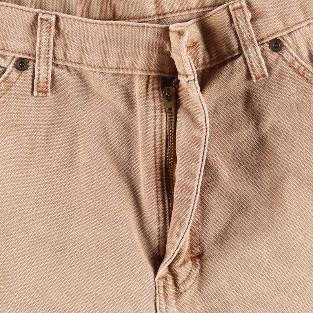 Dickies Relaxed Fit Duck Canvas Painter Shorts (Men's W34 equivalent) cotton Khaki type beige Vintage Second Hand