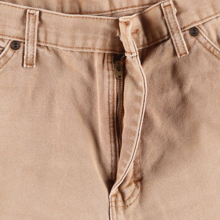 Dickies Relaxed Fit Duck Canvas Painter Shorts (Men's W34 equivalent) cotton Khaki type beige Vintage Second Hand
