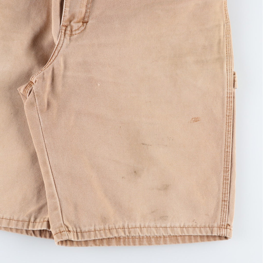 Dickies Relaxed Fit Duck Canvas Painter Shorts (Men's W34 equivalent) cotton Khaki type beige Vintage Second Hand