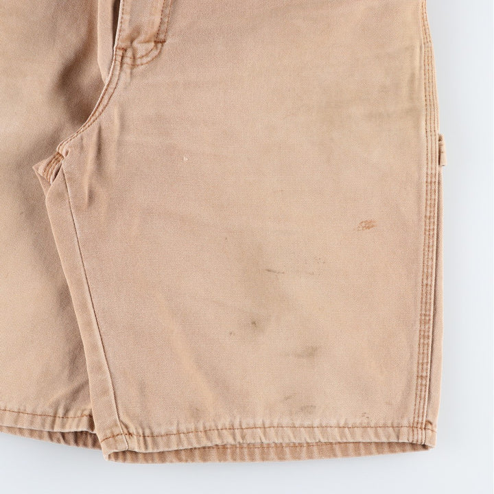 Dickies Relaxed Fit Duck Canvas Painter Shorts (Men's W34 equivalent) cotton Khaki type beige Vintage Second Hand