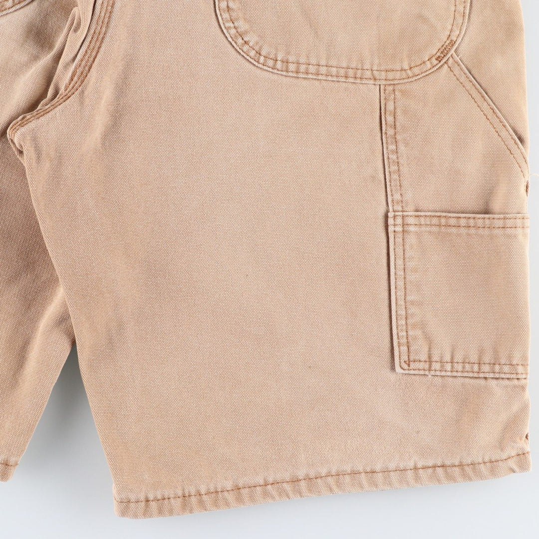 Dickies Relaxed Fit Duck Canvas Painter Shorts (Men's W34 equivalent) cotton Khaki type beige Vintage Second Hand