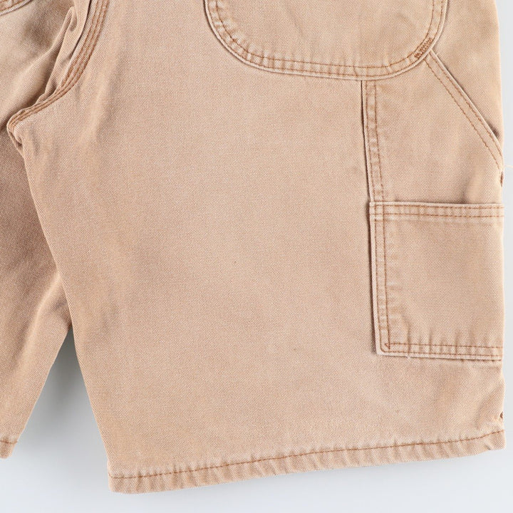 Dickies Relaxed Fit Duck Canvas Painter Shorts (Men's W34 equivalent) cotton Khaki type beige Vintage Second Hand