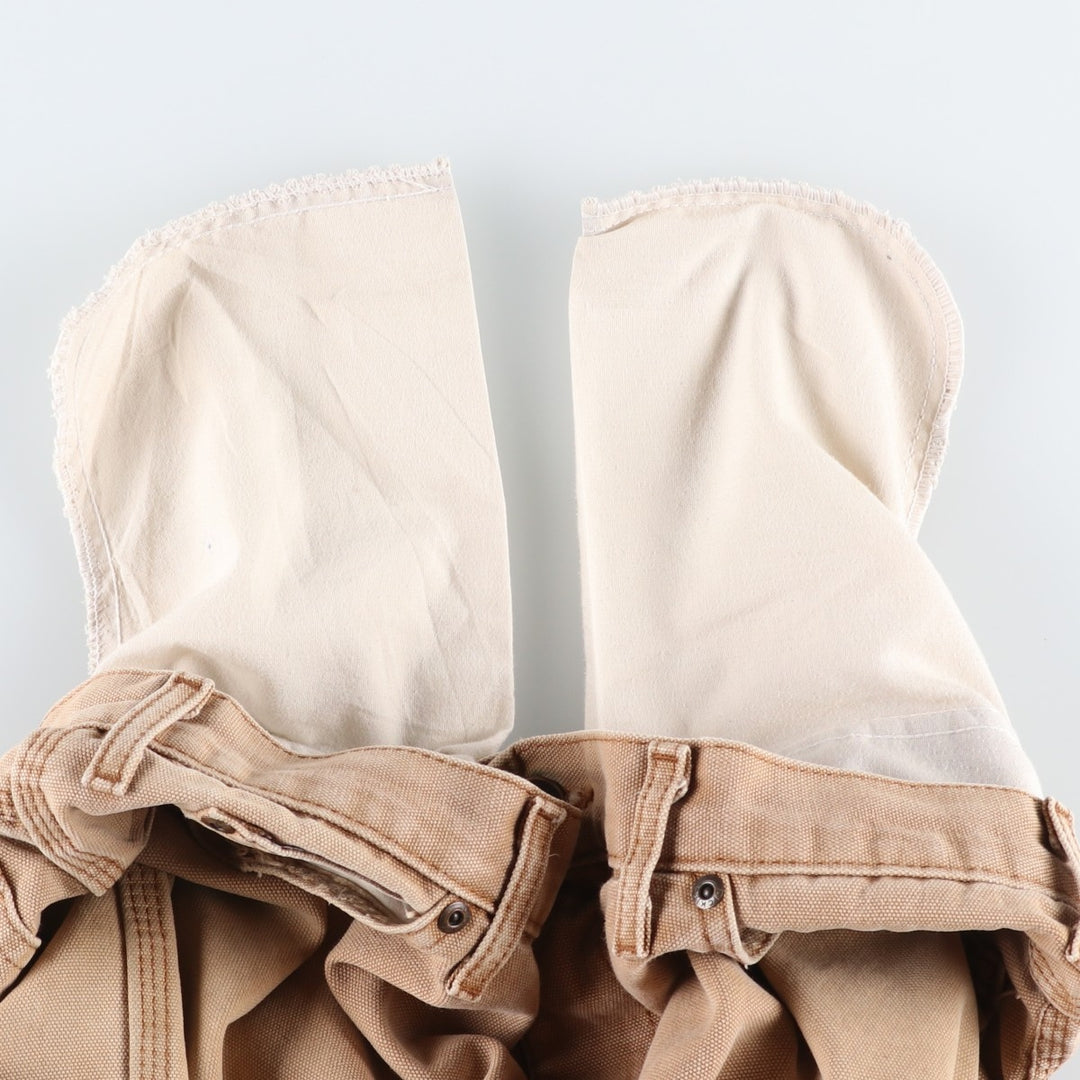Dickies Relaxed Fit Duck Canvas Painter Shorts (Men's W34 equivalent) cotton Khaki type beige Vintage Second Hand
