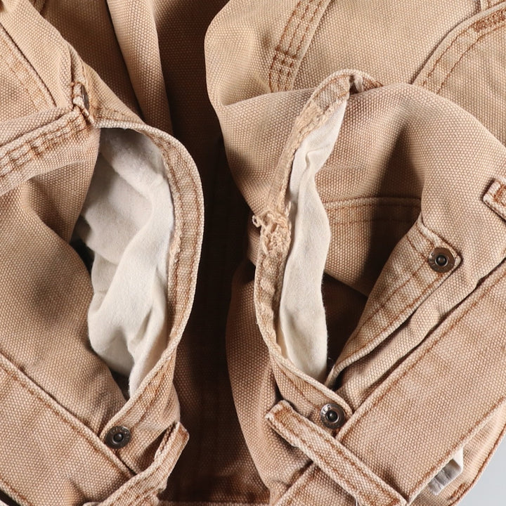 Dickies Relaxed Fit Duck Canvas Painter Shorts (Men's W34 equivalent) cotton Khaki type beige Vintage Second Hand