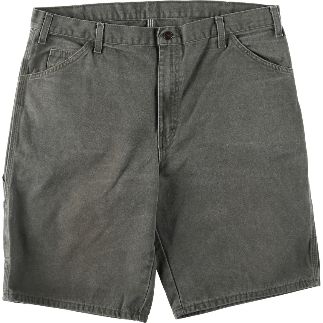 Dickies Relaxed Fit Duck Canvas Painter Shorts (Men's W39 equivalent) cotton Khaki type Vintage Second Hand